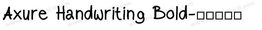 Axure Handwriting Bold字体转换